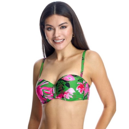 Top bikini Ory corte strapler con copa y aro Bengala