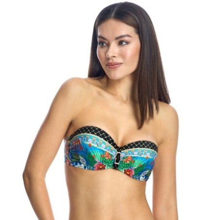 Top bikini Ory corte strapler con copa y aro Poseidon Necklace