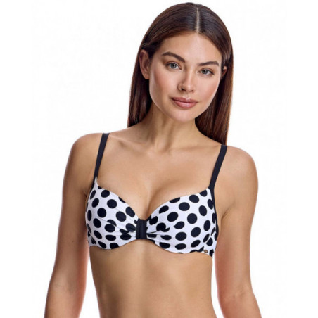 Top bikini para mujer copa básica con aro en color negro Top bikini para mujer copa básica con aro en color negro