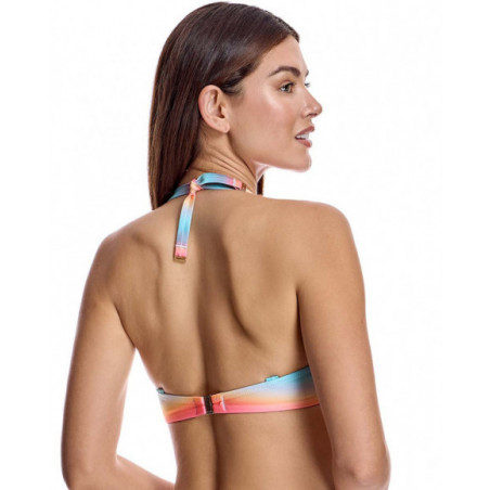 Top bikini para mujer capacidad escotado con aro en color azul Top bikini para mujer capacidad escotado con aro en color azul