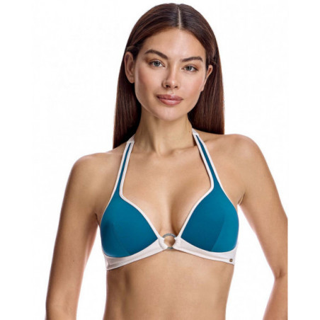 Top bikini para mujer triángulo con copa en color azul índigo Top bikini para mujer triángulo con copa en color azul índigo