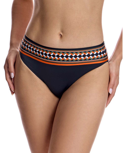 Braga de bikini para mujer tiro bajo en color negro Braga de bikini para mujer tiro bajo en color negro