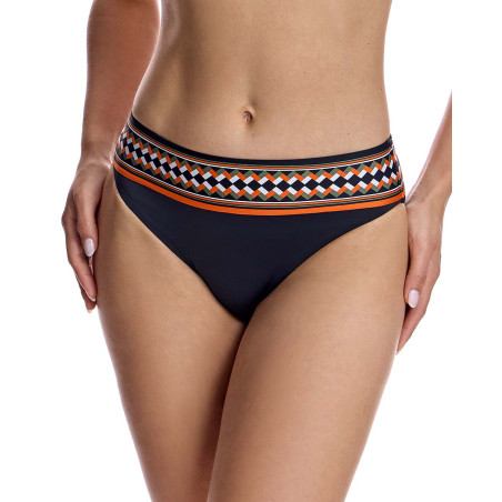 Braga de bikini para mujer tiro bajo en color negro Braga de bikini para mujer tiro bajo en color negro