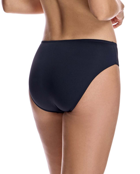 Braga de bikini para mujer costado más alto en color negro Braga de bikini para mujer costado más alto en color negro