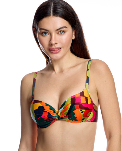 Top de bikini de mujer con aros y tirantes regulables