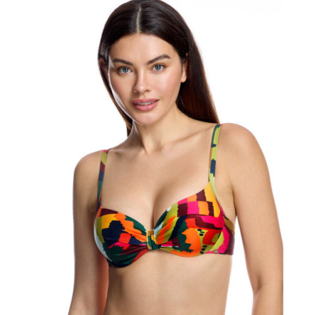 Top de bikini de mujer con aros y tirantes regulables