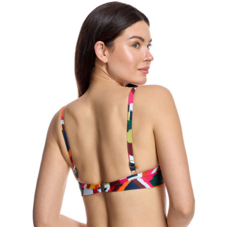 Top de bikini de mujer con aros y tirantes regulables