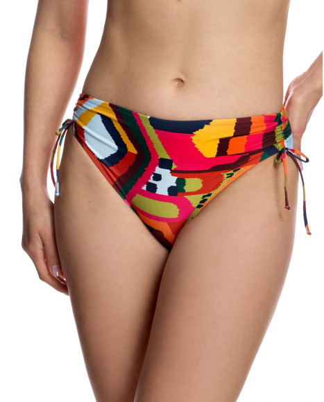 Braga de bikini para mujer con laterales regulables y estampado geométrico abstracto
