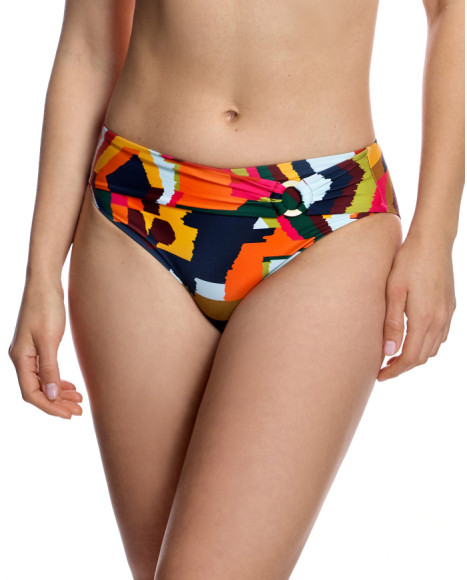 Braguita de bikini de mujer con cintura ancha y detalle de anilla metálica