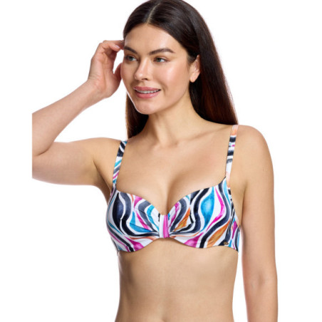 Top de bikini de mujer con aros y copas preformadas