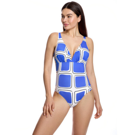 Bañador de mujer con escote en pico y espalda en U