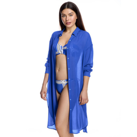 Camisola de mujer de largo midi y tejido vaporoso