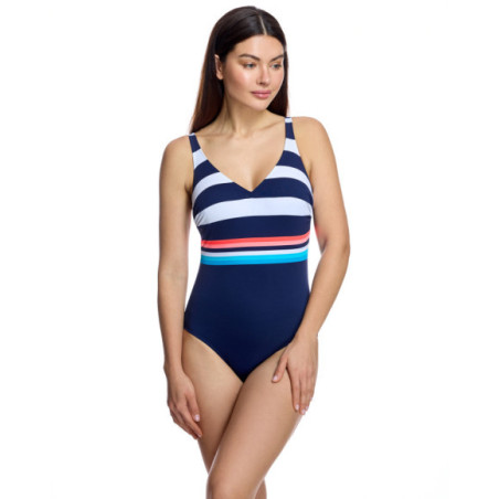 Bañador de mujer con escote en pico y espalda profunda