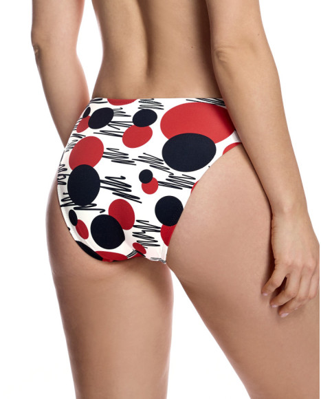 Braguita de bikini de mujer con corte clásico y estampado artístico