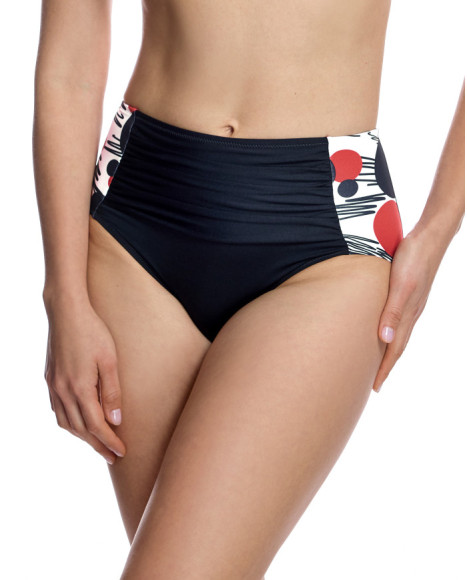 Braguita de bikini de mujer con efecto reductor y paneles laterales estampados