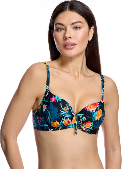 Top de bikini de mujer con copas preformadas y aros de sujeción