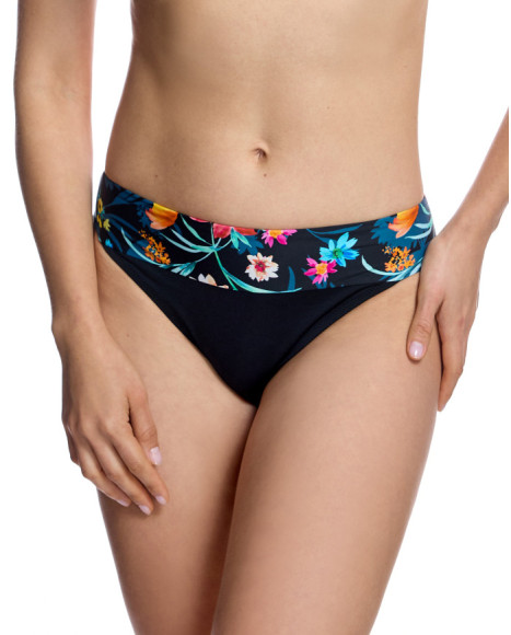 Braguita de bikini de mujer con cinturilla ancha y diseño combinado