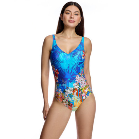 Bañador de mujer con escote en pico y espalda profunda