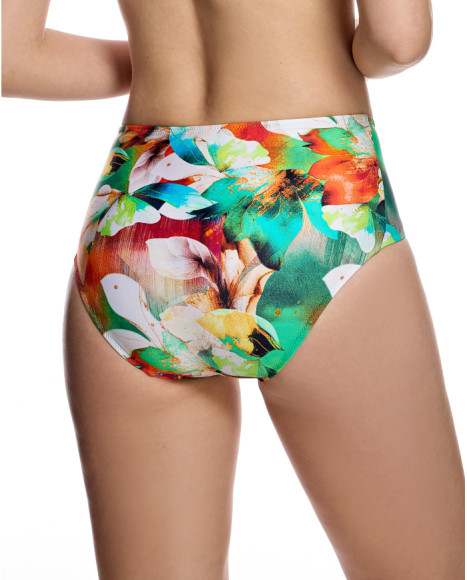 Braguita de bikini de mujer con talle alto y drapeado frontal