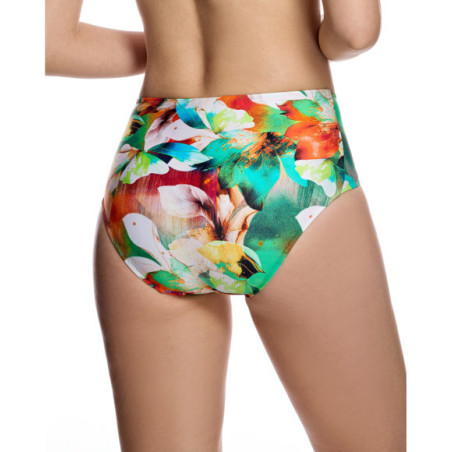 Braguita de bikini de mujer con talle alto y drapeado frontal