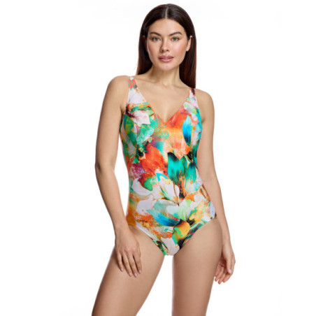 Bañador de mujer con escote en pico y espalda profunda