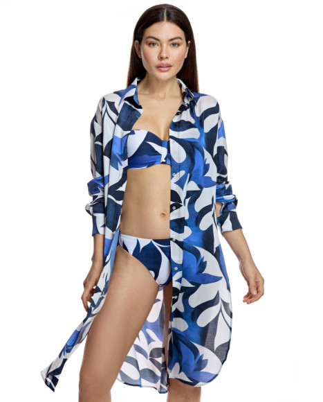 Camisola de playa de mujer con largo midi y corte fluido