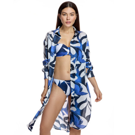 Camisola de playa de mujer con largo midi y corte fluido