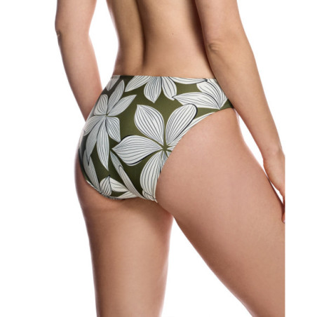 Braguita de bikini de mujer con detalle de cadena y diseño floral