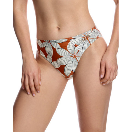 Braguita de bikini de mujer con detalle de cadena y diseño floral
