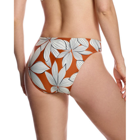 Braguita de bikini de mujer con detalle de cadena y diseño floral