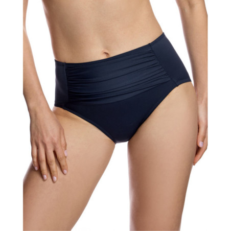 Braguita de bikini de mujer con talle alto y panel drapeado