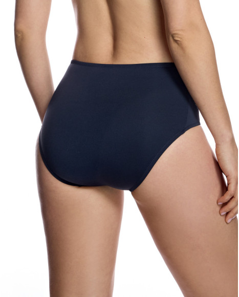 Braguita de bikini de mujer con talle alto y panel drapeado