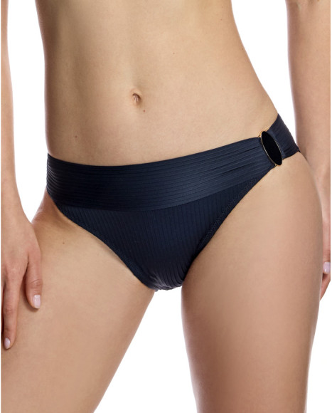 Braga de bikini de mujer con cinturilla ancha y detalle ornamental