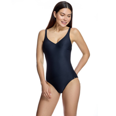 Bañador de mujer de una pieza con escote en pico y espalda profunda