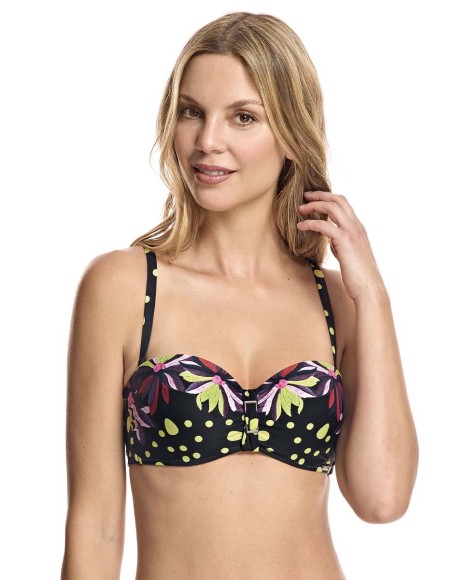 Top bikini corte strapler con copa y aro Boracay