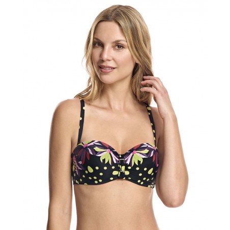 Top bikini corte strapler con copa y aro Boracay
